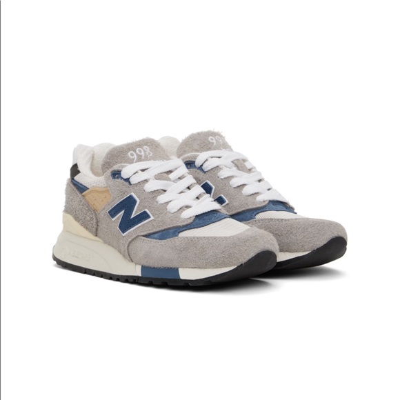 BNWT New Balance 998 - Gray & Blue Made In USA 998 Sneakers - Picture 4 of 10
